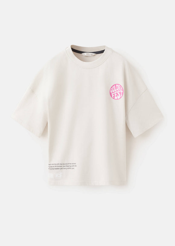 MANGO GOLDEN 37011414-03 MANGO KIDS BOY T-SHIRT