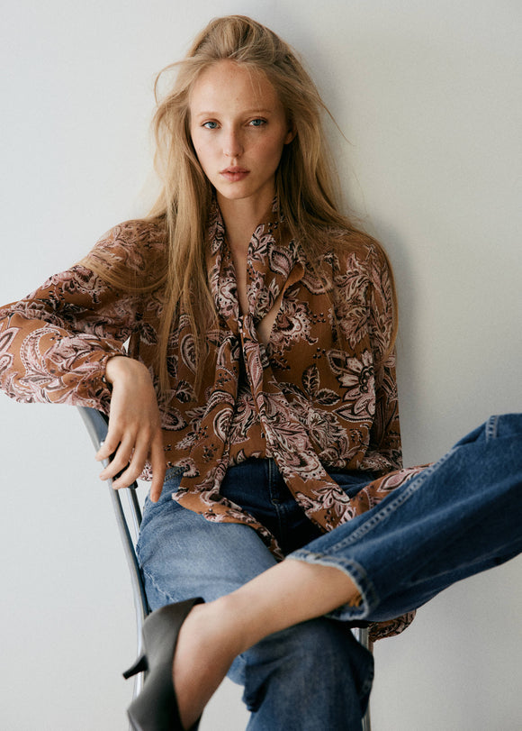 MANGO SILVER 37014470-30 WOMEN BLOUSE