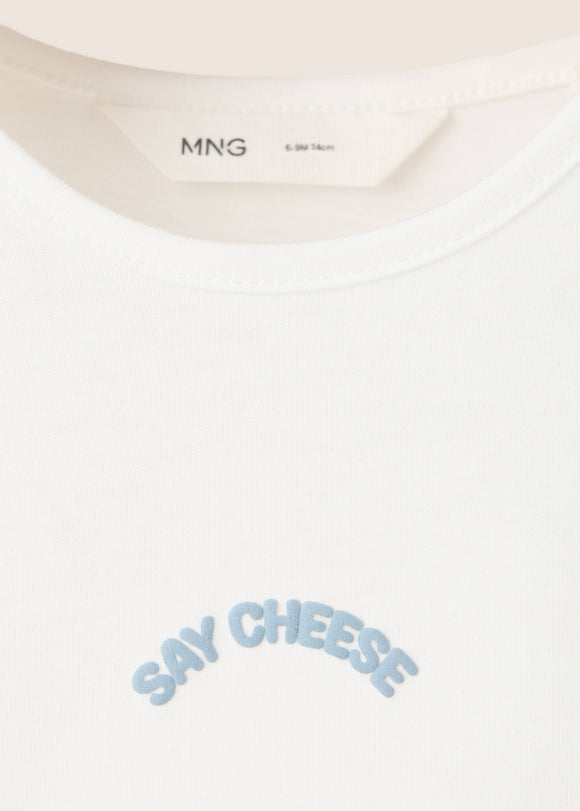 MANGO FOTO 37016341-02 KIDS NEW BORN BABY T-SHIRT