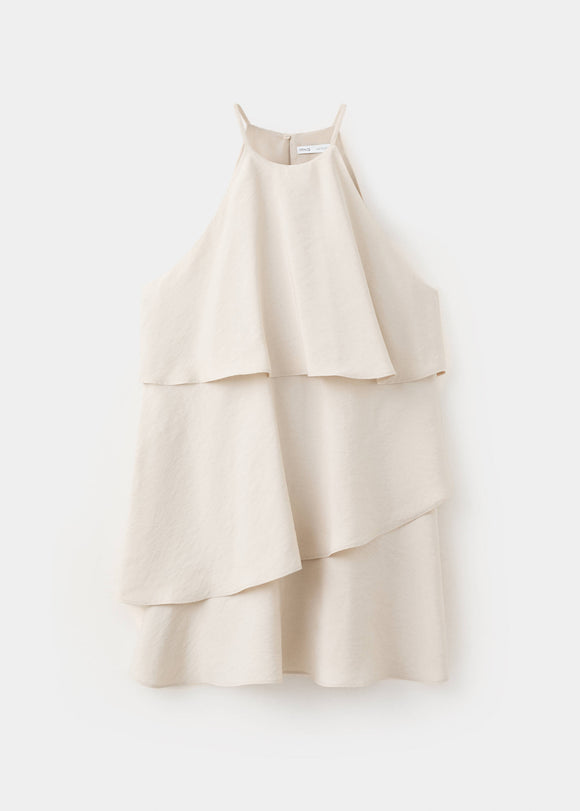 MANGO CREAM 37021377-05 MANGO WOMEN DRESS