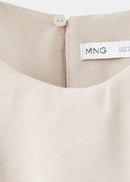 MANGO CREAM 37021377-05 MANGO WOMEN DRESS-7