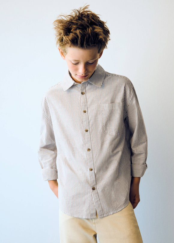 MANGO CHESS 37035170-30 KIDS BOY SHIRT LONG SLEEVE