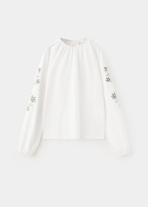 MANGO RAMA 37038277-02 KIDS GIRL T-SHIRT LONG SLEEVE