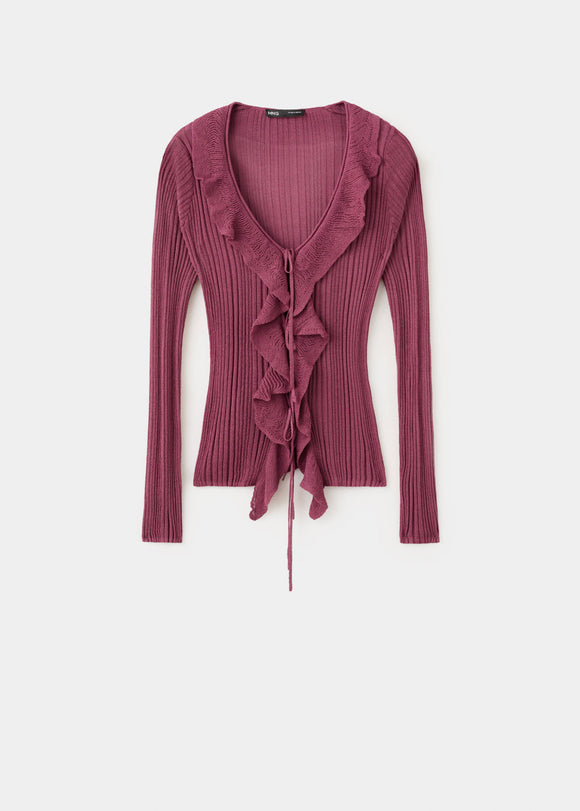 MANGO VOLANTES 37041384-77 MANGO WOMEN SWEATER