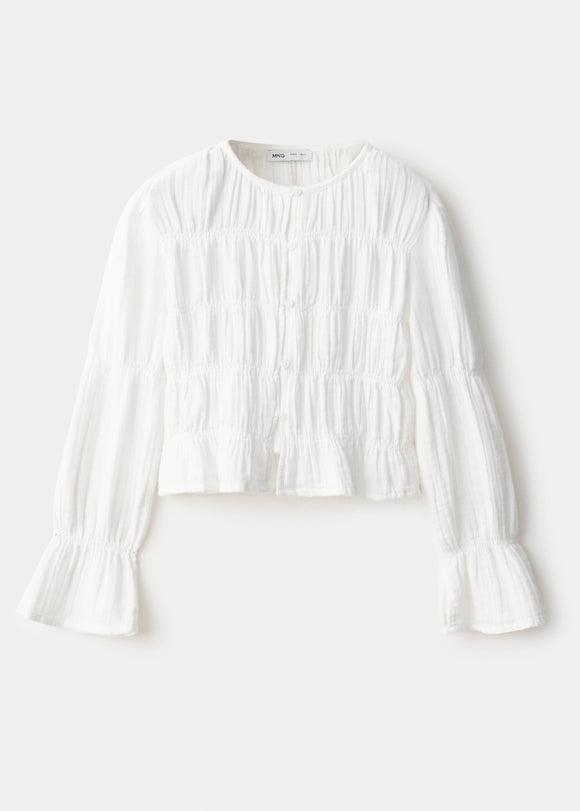 MANGO WINTER 37057136-01 KIDS GIRL SHIRT LONG SLEEVE