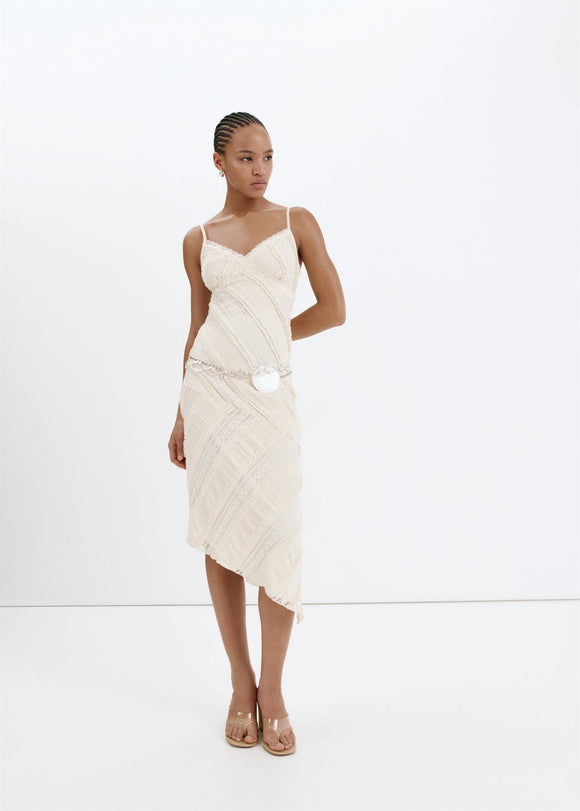 MANGO JASMINE 37061466-10 MANGO WOMEN DRESS KNEE LENGTH