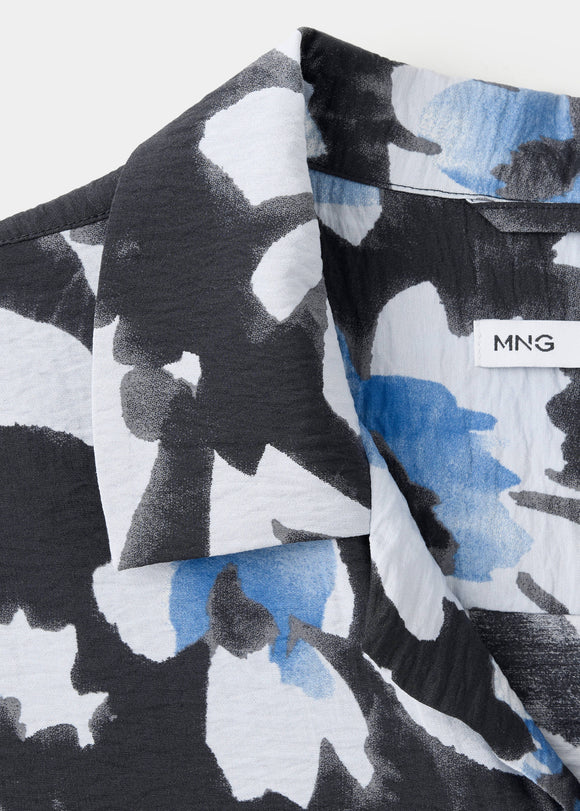 MANGO BLUR 37074416-99 MAN SHIRT