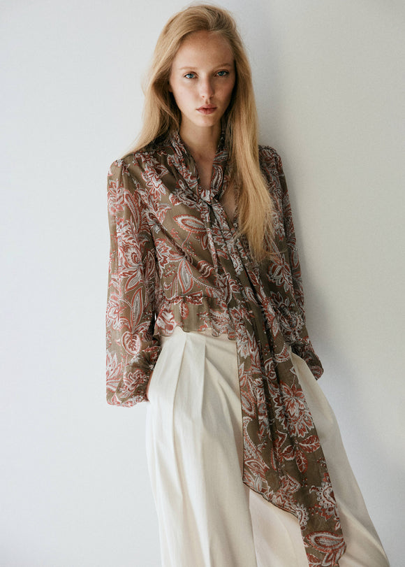 MANGO CURRY 37074466-43 MANGO WOMEN BLOUSE