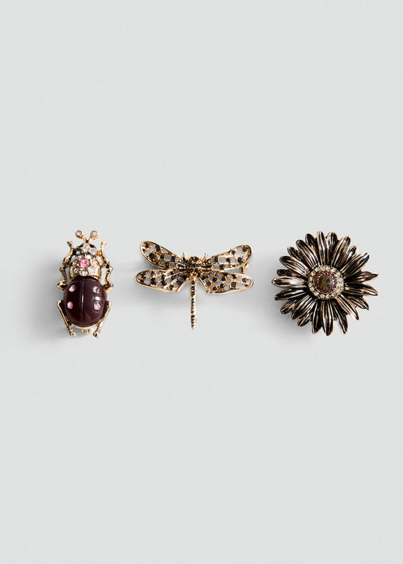 MANGO LIBELULA 37082547-OR WOMEN BROOCH