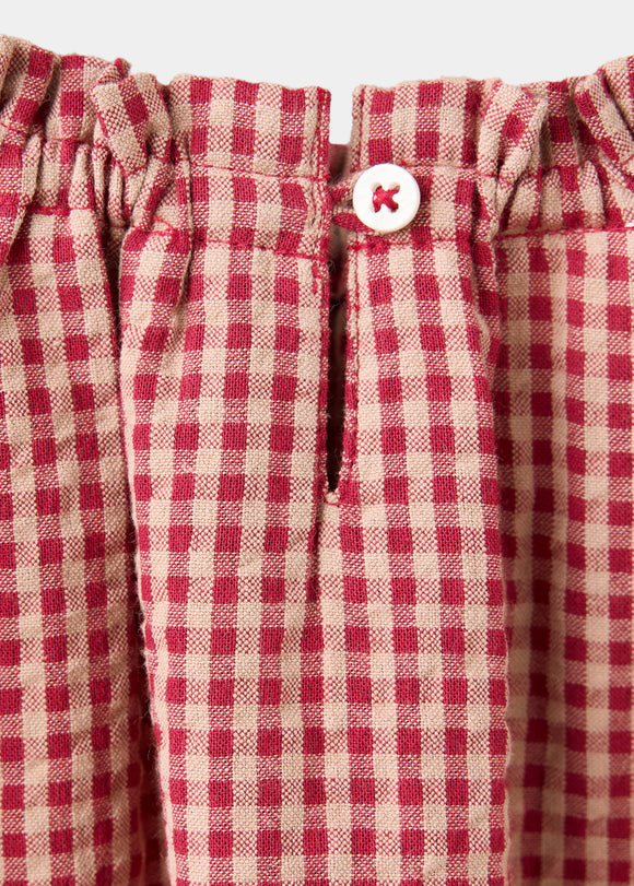 MANGO VICHY 37086344-70 KIDS BABY GIRL BLOUSE