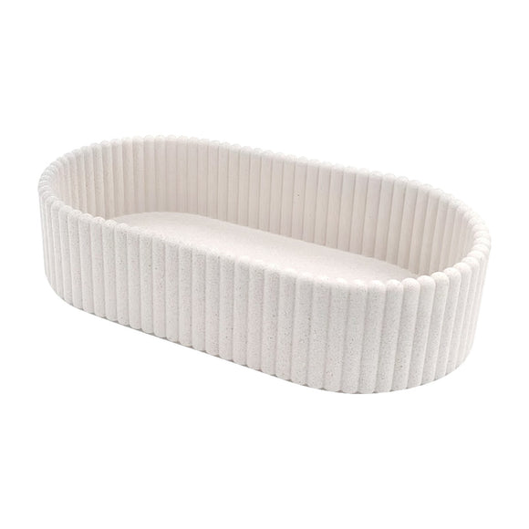MINISO COLUMN PATTERN TALL STACKABLE STORAGE BOX (WHITE) 2023486110108 SUNDRIES STORAGE
