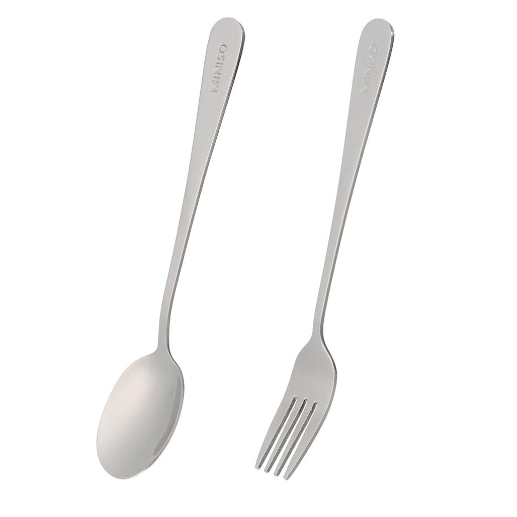 MINISO TABLEWARE SET ( FORK + SPOON ) 0100032141 CUTLERY SET Sonee Sports