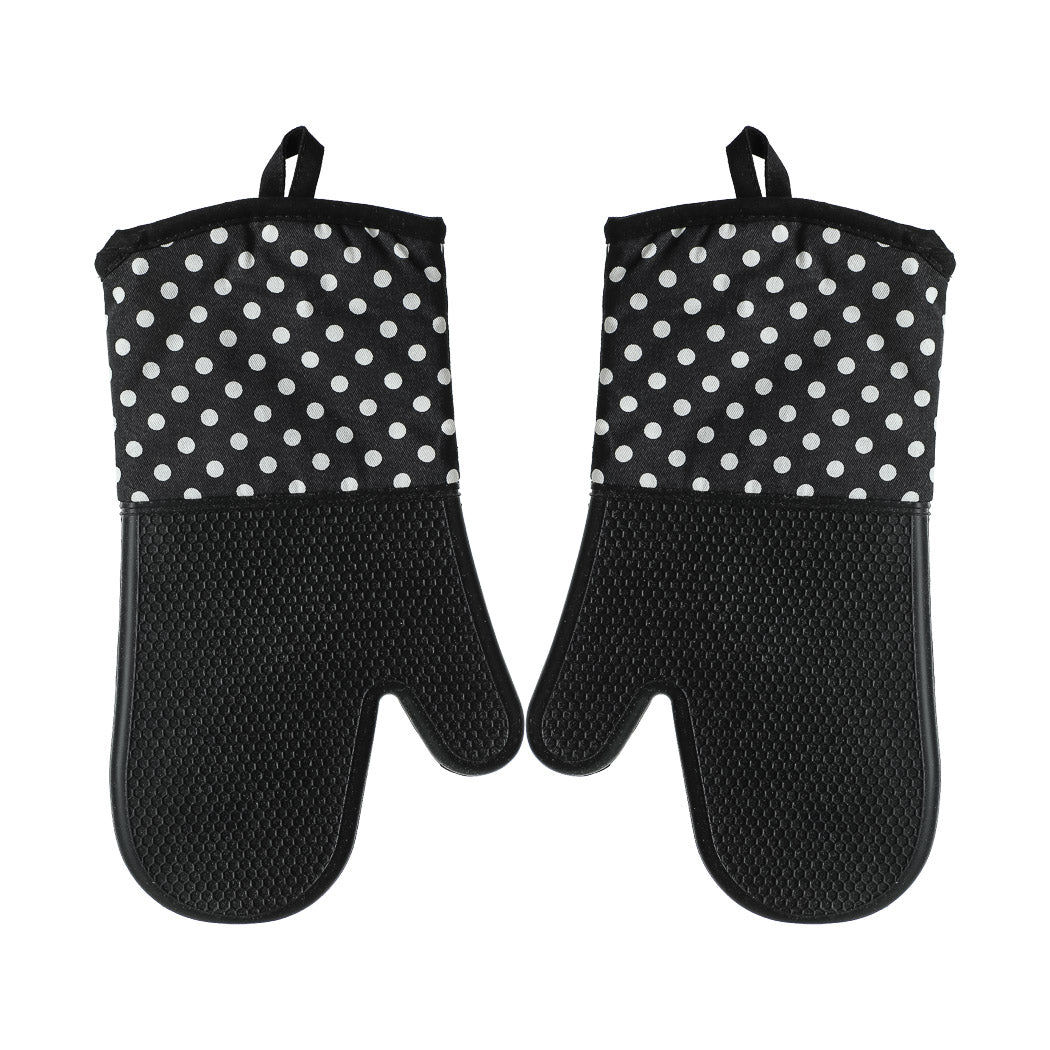 MINISO SILICON OVEN GLOVE ( BLACK ) 0100030901 COOKING MITTENS