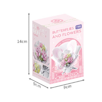 MINISO BUTTERFLIES & FLOWERS BUILDING BLOCKS(ROSE) 2025371611103 REGULAR BUILDING BLOCKS