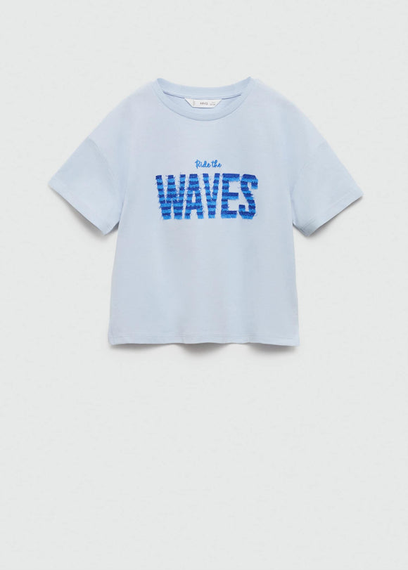 MANGO WAVES 67007963-50 MANGO KIDS GIRL T-SHIRT SHORT SLEEVE