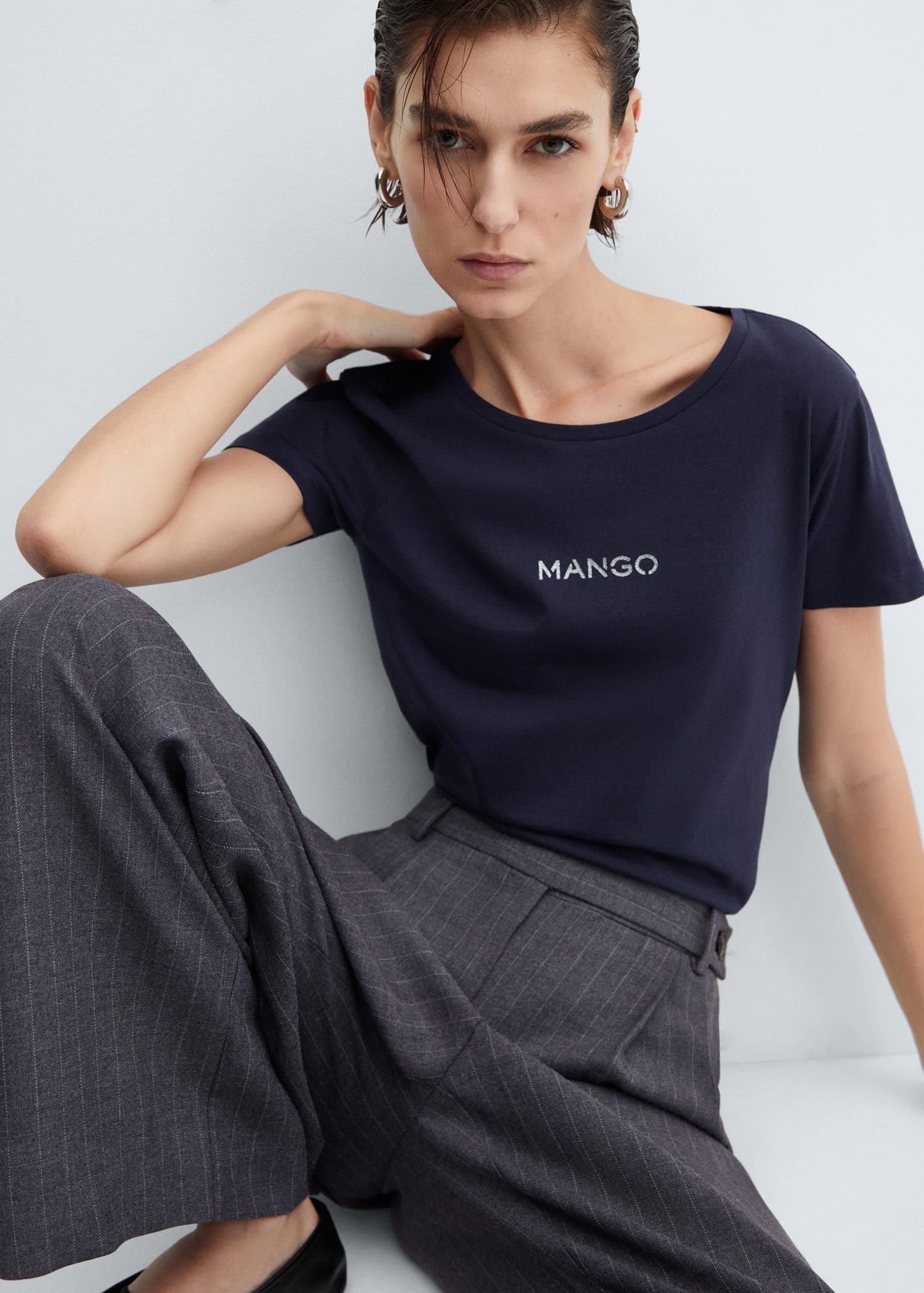MANGO MANGOLOG-H 67010426-56 MANGO WOMEN T-SHIRT SHORT SLEEVE