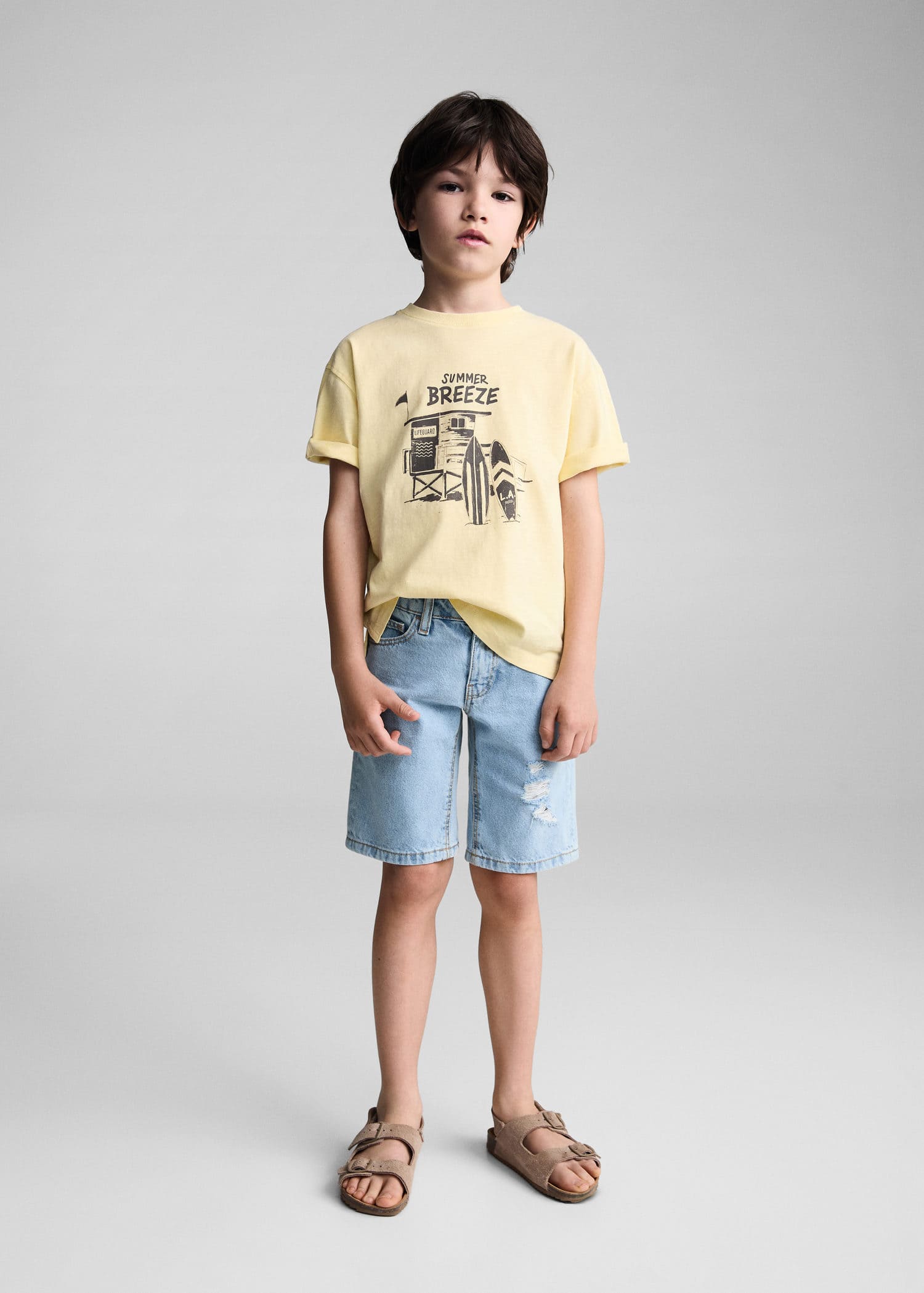 MANGO SLUB 67027714-11 MANGO KIDS BOY T-SHIRT SHORT SLEEVE