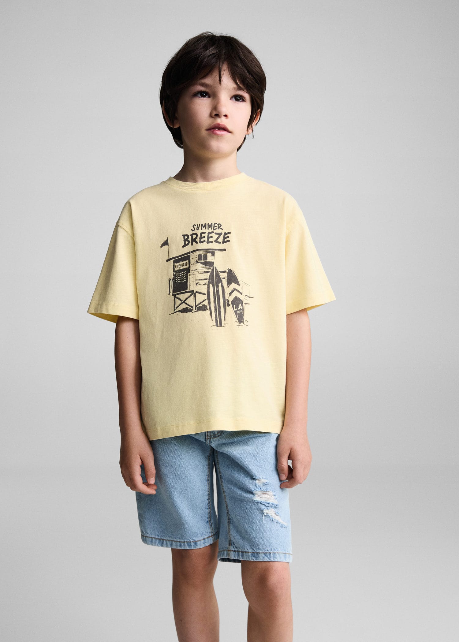 MANGO SLUB 67027714-11 MANGO KIDS BOY T-SHIRT SHORT SLEEVE