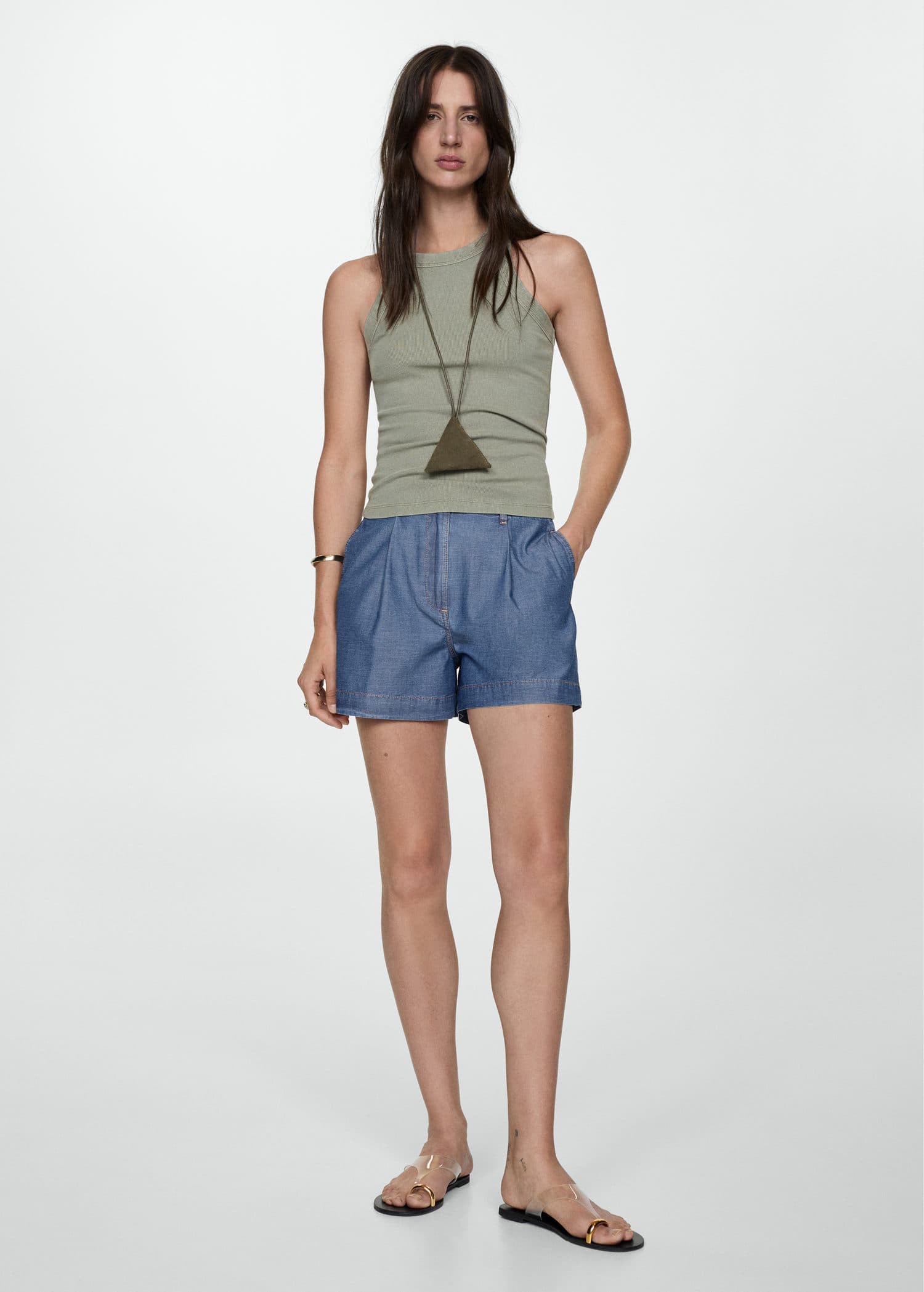 MANGO LETIZIA 67058656-TS MANGO WOMEN SHORT