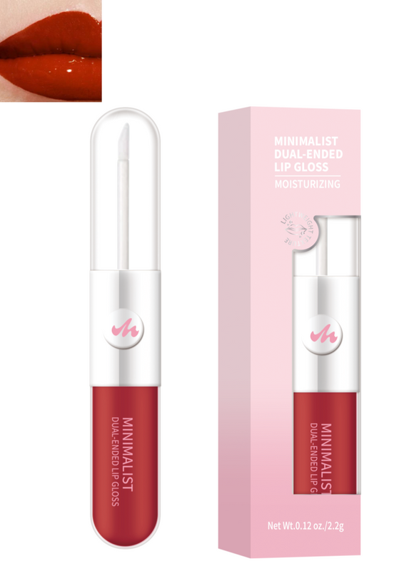 MINISO MINIMALIST DUAL-ENDED LIP GLOSS(03 TANGERINE RED) 2027189011106 LIQUID LIPSTICK