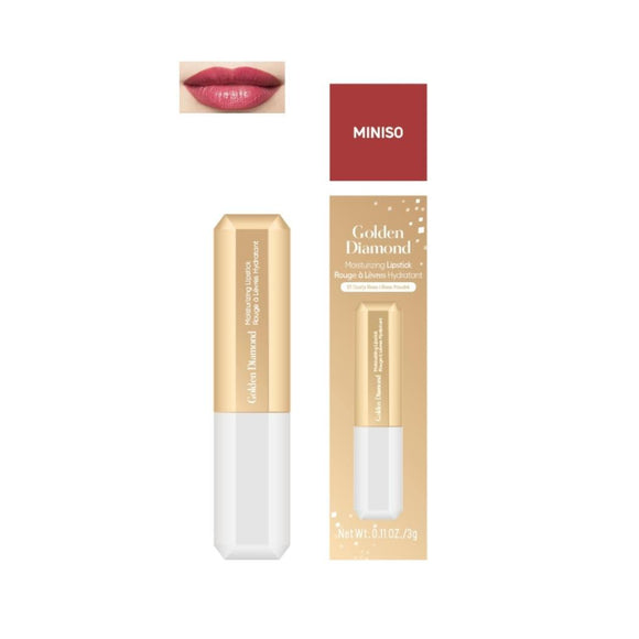 MINISO GOLDEN DIAMOND MOISTURIZING LIPSTICK(01 DUSTY ROSE) 2027634615101 LIPSTICK