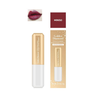 MINISO GOLDEN DIAMOND MOISTURIZING LIPSTICK(06 PLUM RED) 2027634610106 LIPSTICK
