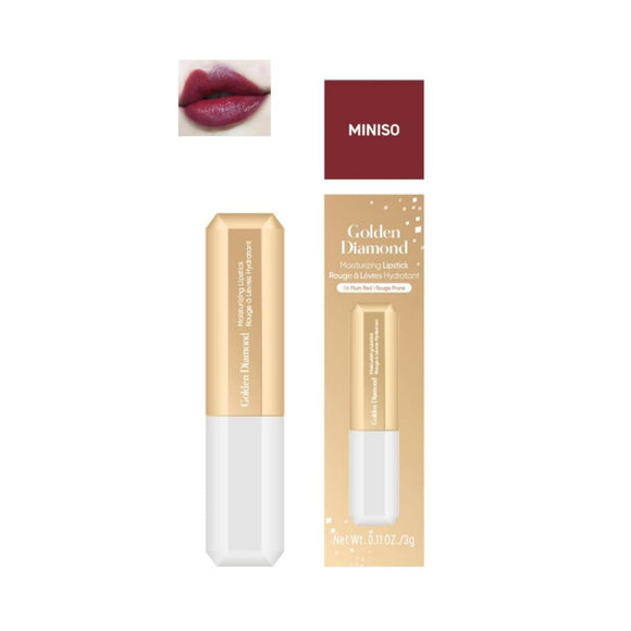 MINISO GOLDEN DIAMOND MOISTURIZING LIPSTICK(06 PLUM RED) 2027634610106 LIPSTICK