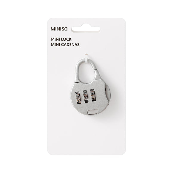 MINISO MINI ROUND LOCK(SILVER) 2010615812101 TRAVEL ACCESSORIES