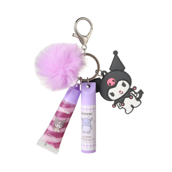 MINISO KUROMI EMOLLIENT LIP GLOSS & LIP BALM KEYCHAIN FOR KIDS 2021786710103 KIDS LIP BALM