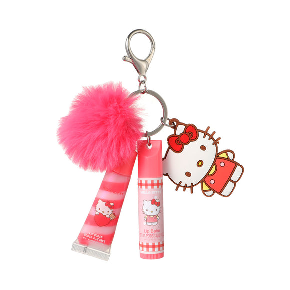 MINISO HELLO KITTY EMOLLIENT LIP GLOSS & LIP BALM KEYCHAIN FOR KIDS 2021791110103 KIDS LIP BALM