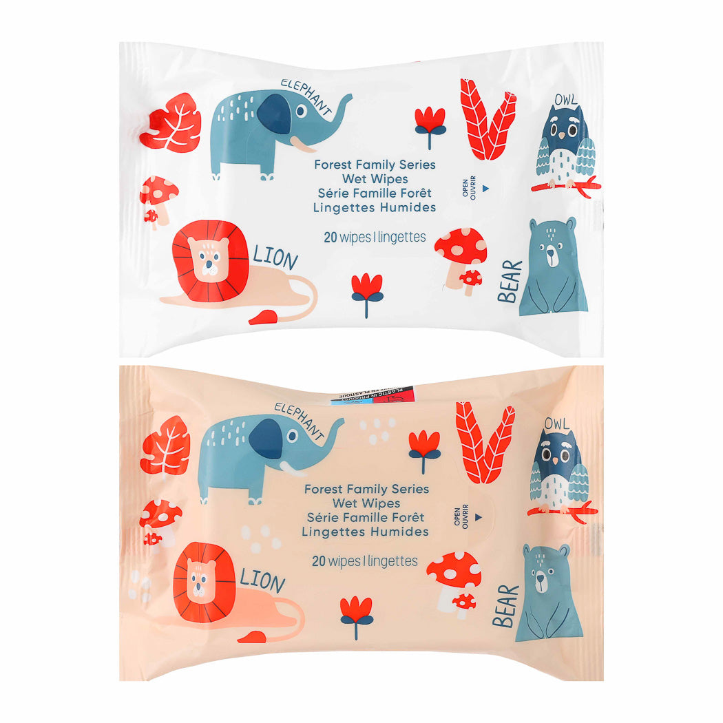 MINISO FOREST FAMILY SERIES WET WIPES ( 20 WIPES —5 PACKS ) 2007845610102 WET WIPES