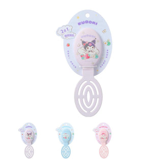 MINISO HELLO KITTY AND FRIENDS STRAWBERRY COLLECTION PORTABLE BRUSH WITH MIRROR 2021938110102 COMB