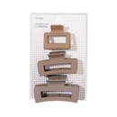MINISO MATTE SQUARE HAIR CLAW CLIPS (3 PCS) 2015500610107 HAIR DUCK CLIP-2