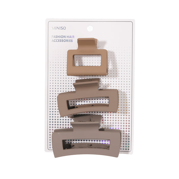 MINISO MATTE SQUARE HAIR CLAW CLIPS (3 PCS) 2015500610107 HAIR DUCK CLIP