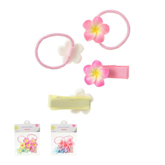 MINISO IN-BAG SERIES FLOWER HAIR TIE & HAIR CLIP SET (6 PCS) 2028080910109 HAIR CLIPPERS