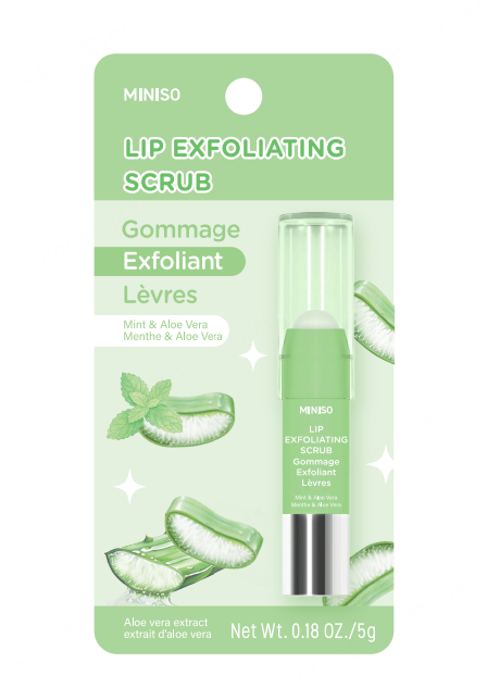 MINISO LIP EXFOLIATING SCRUB(MINT & ALOE VERA) 2026877613103 LIP BALM