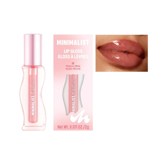 MINISO MINIMALIST LIP GLOSS(01 PEACH PINK) 2028344411106 LIQUID LIPSTICK
