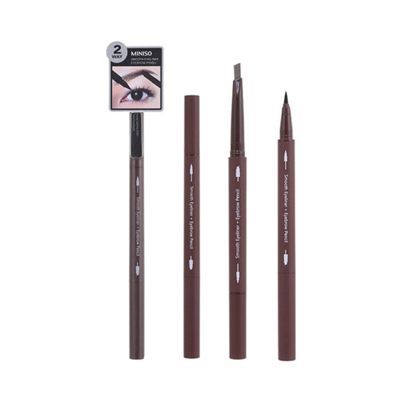 MINISO SMOOTH EYELINER + EYEBROW PENCIL ( DARK BROWN) 0200042311 EYELINER