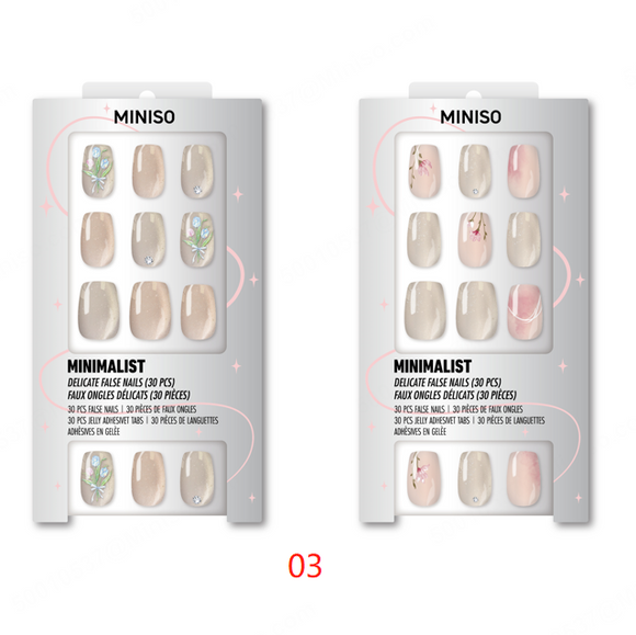 MINISO SPARKLE SERIES FALSE NAILS WITH JELLY ADHESIVE TABS(03) 2026990110107