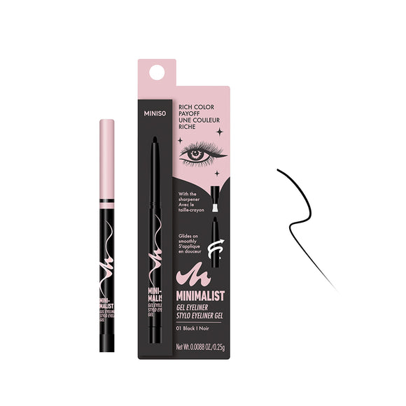MINISO MINIMALIST GEL EYELINER(01 COOL BLACK) 2029700410108 EYELINER PENCIL/LIQUID