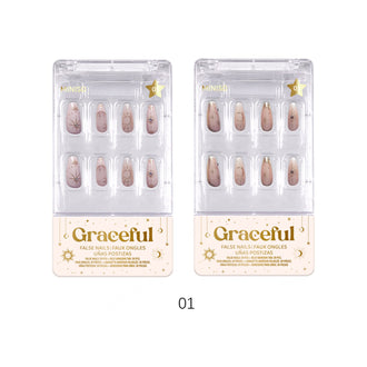MINISO LUNA & STELLA SERIES FALSE NAILS WITH JELLY ADHESIVE TABS(01) 2026990210104 NAIL STICKERS