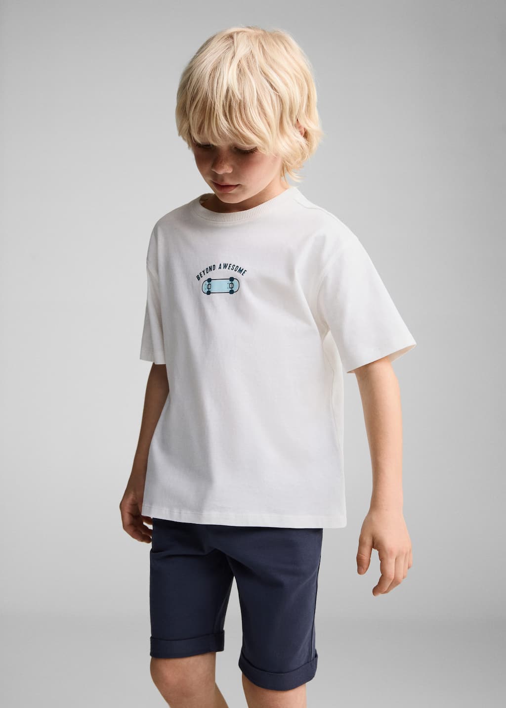 MANGO BEYOND 77002930-02 MANGO KIDS BOY T-SHIRT SHORT SLEEVE