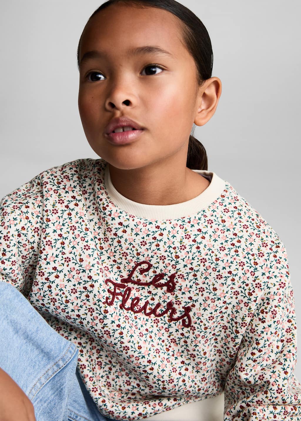 MANGO FLEURS 77007706-92 MANGO KIDS GIRL SWEATSHIRT