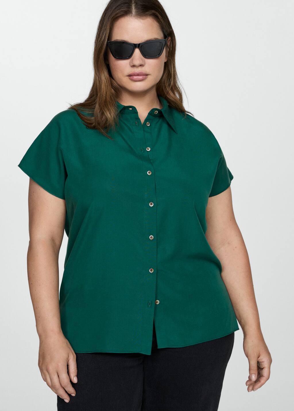 MANGO ROBBIE 77014034-43 MANGO WOMEN SHIRT SHORT SLEEVE