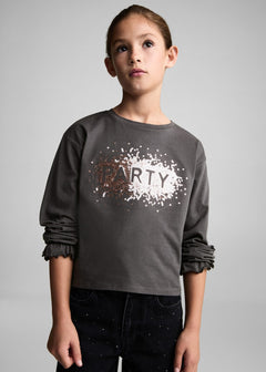 MANGO PARTY 77019239-95 MANGO KIDS GIRL T-SHIRT LONG SLEEVE