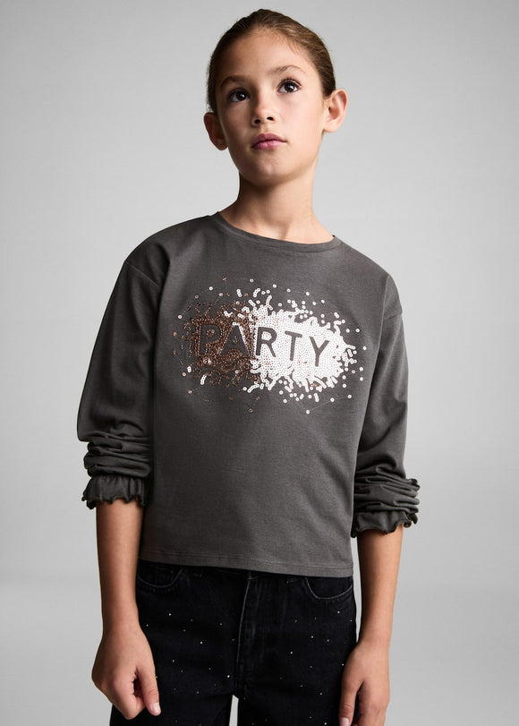 MANGO PARTY 77019239-95 MANGO KIDS GIRL T-SHIRT LONG SLEEVE