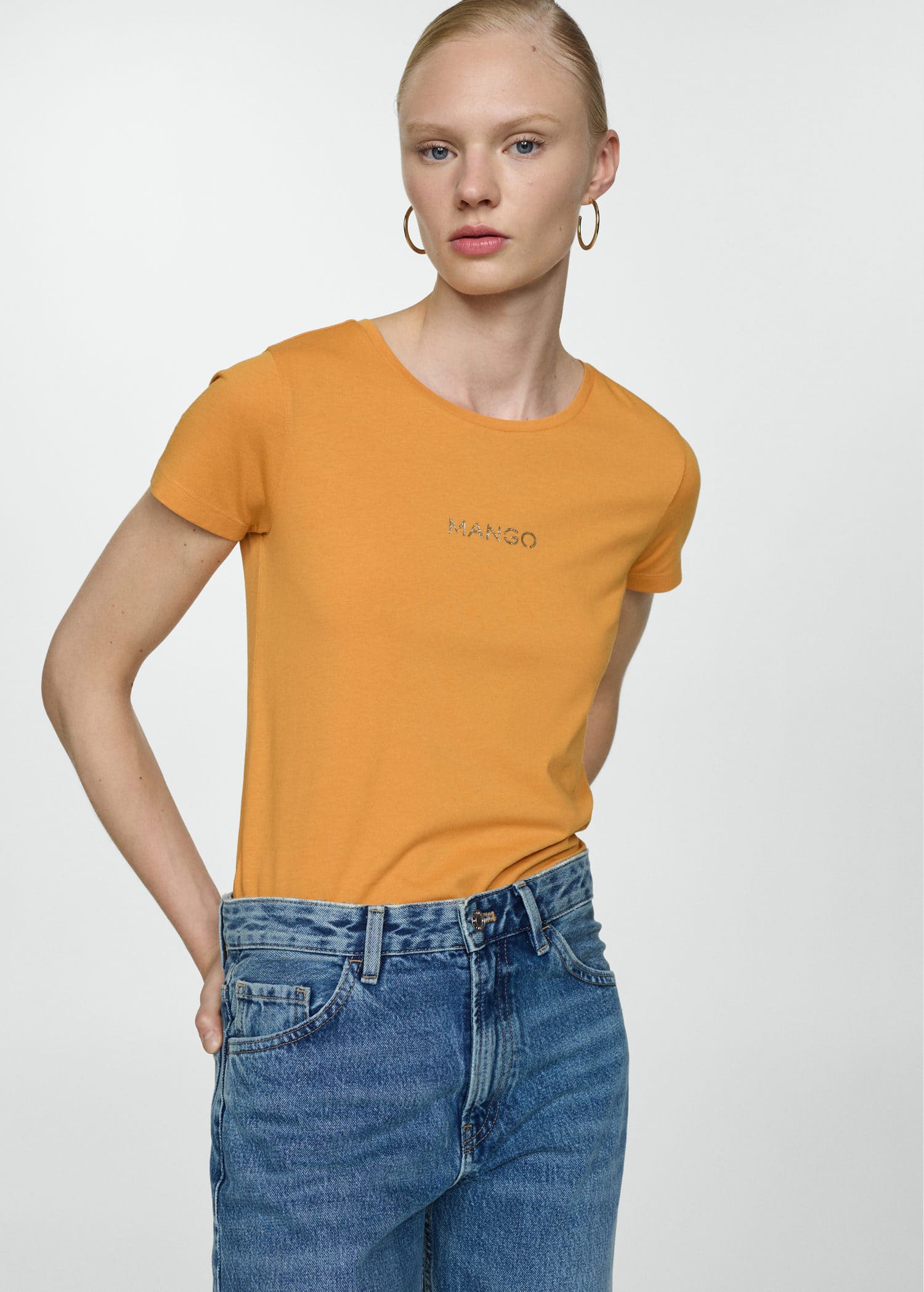 MANGO MANGOLOG-H 77020354-15 MANGO WOMEN T-SHIRT SHORT SLEEVE