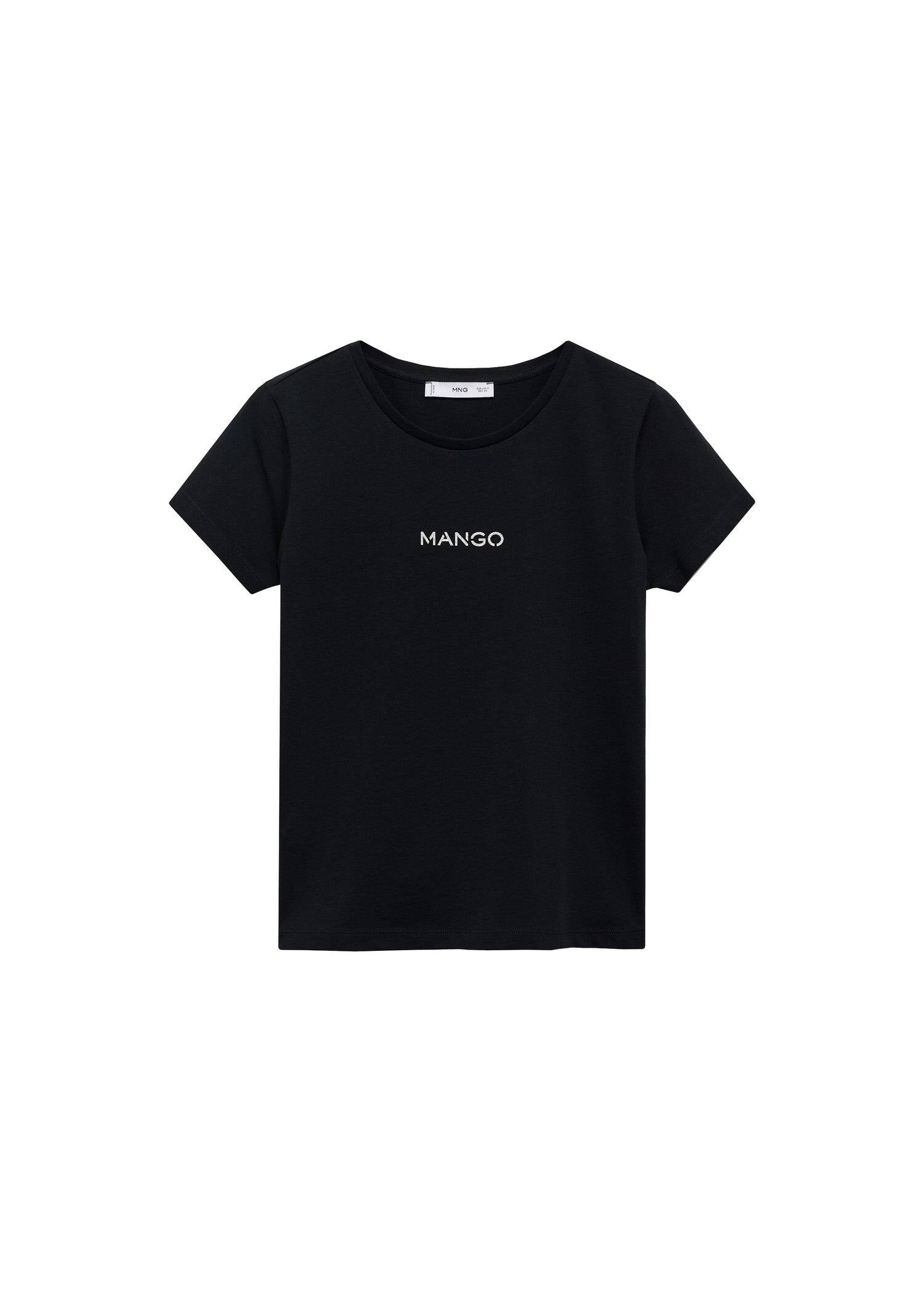 MANGO MANGOLOG-H 77020354-99 MANGO WOMEN T-SHIRT SHORT SLEEVE