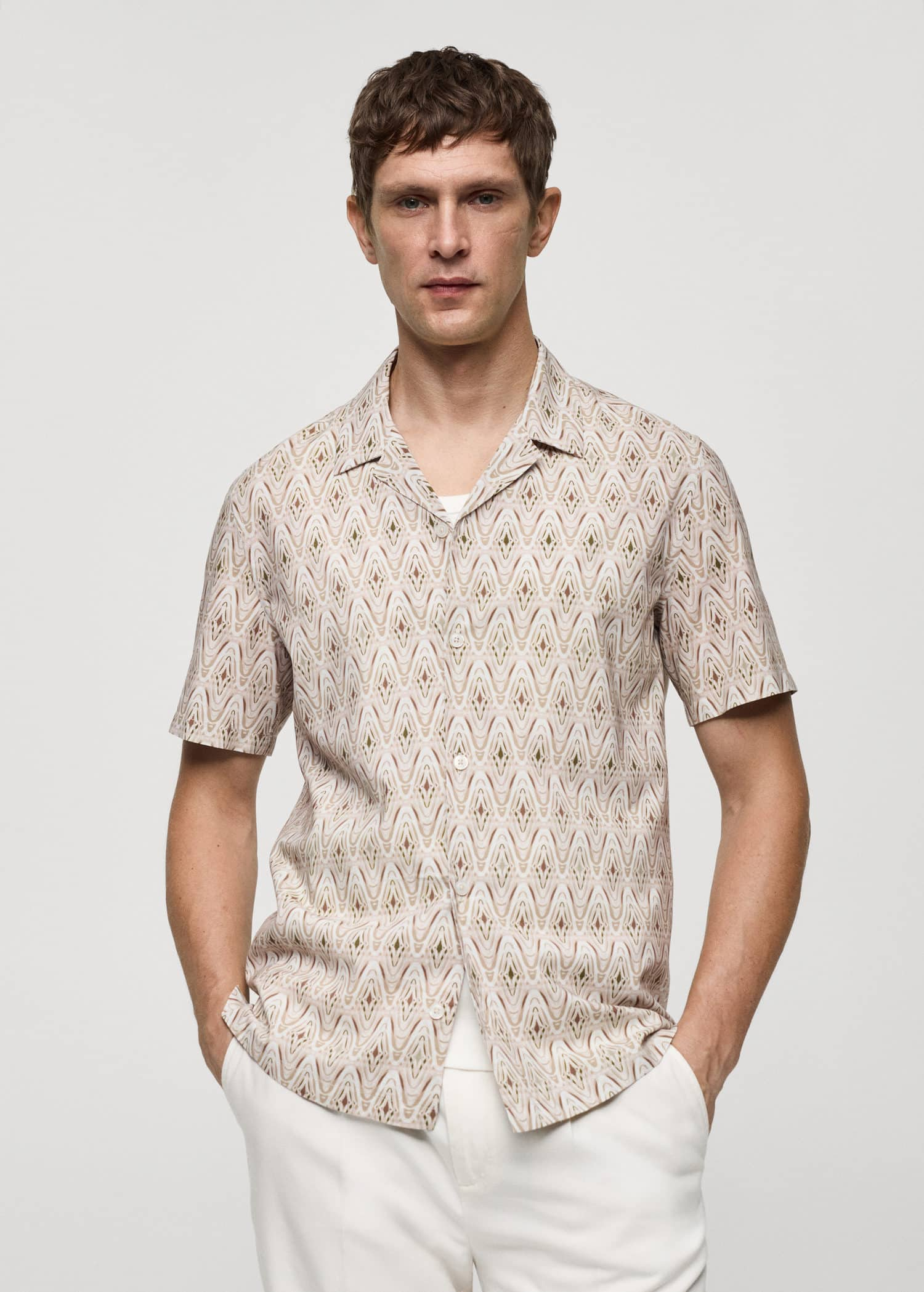 MANGO MATERA 77030624-08 MANGO MAN SHIRT SHORT SLEEVE