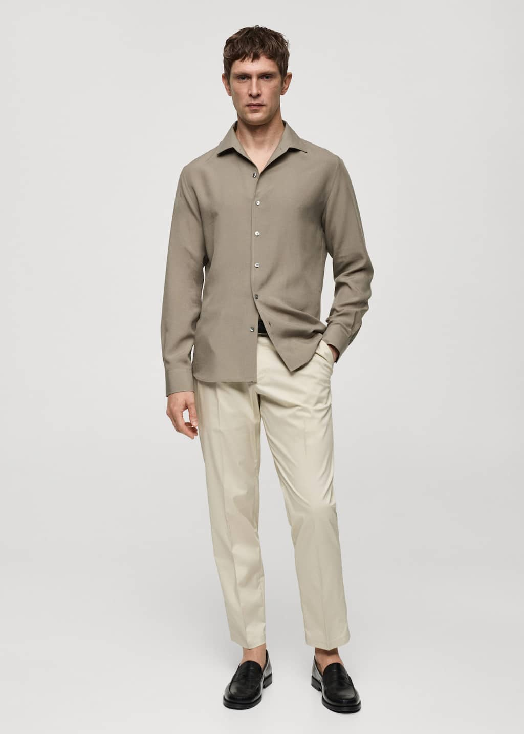 MANGO MENTON 77032537-35 MANGO MAN SHIRT LONG SLEEVE